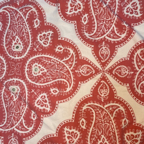 Pottery Barn Medallion Embroidered/Embellished Pillow Cover Coral 24 Inch - Picture 2 of 9